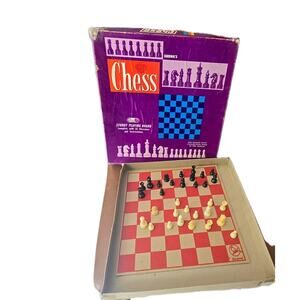 Vintage Rare Cardinal's Chess Set Sturdy Playing Board Game‎ #104 - Complete